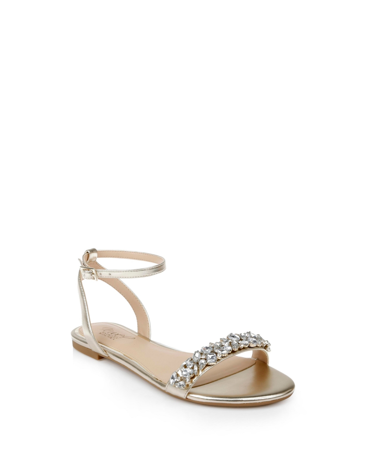 Women's Ohara Embellished Evening Flat Sandals - Gold Metallic