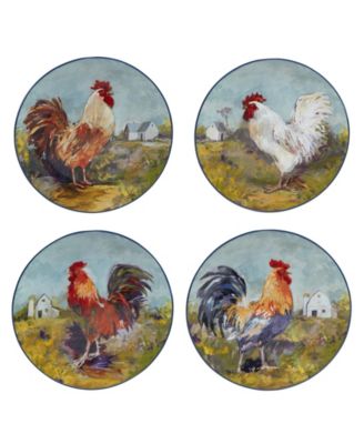 Rooster Meadow 16 Pc. Dinnerware Set, Service for 4