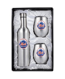 New York Mets 28 oz Stainless Steel Bottle and 12 oz Tumblers Set