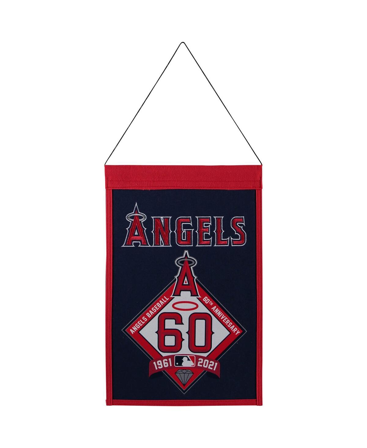 Winning Streak Los Angeles Angels 18'' X 12'' 60th Anniversary Champs Banner In Red