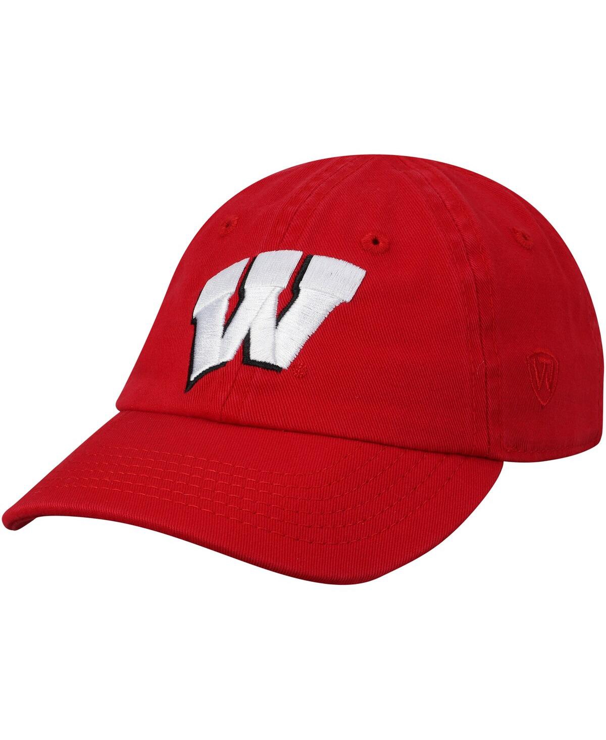 Top Of The World Babies' Infant Unisex  Red Wisconsin Badgers Mini Me Adjustable Hat