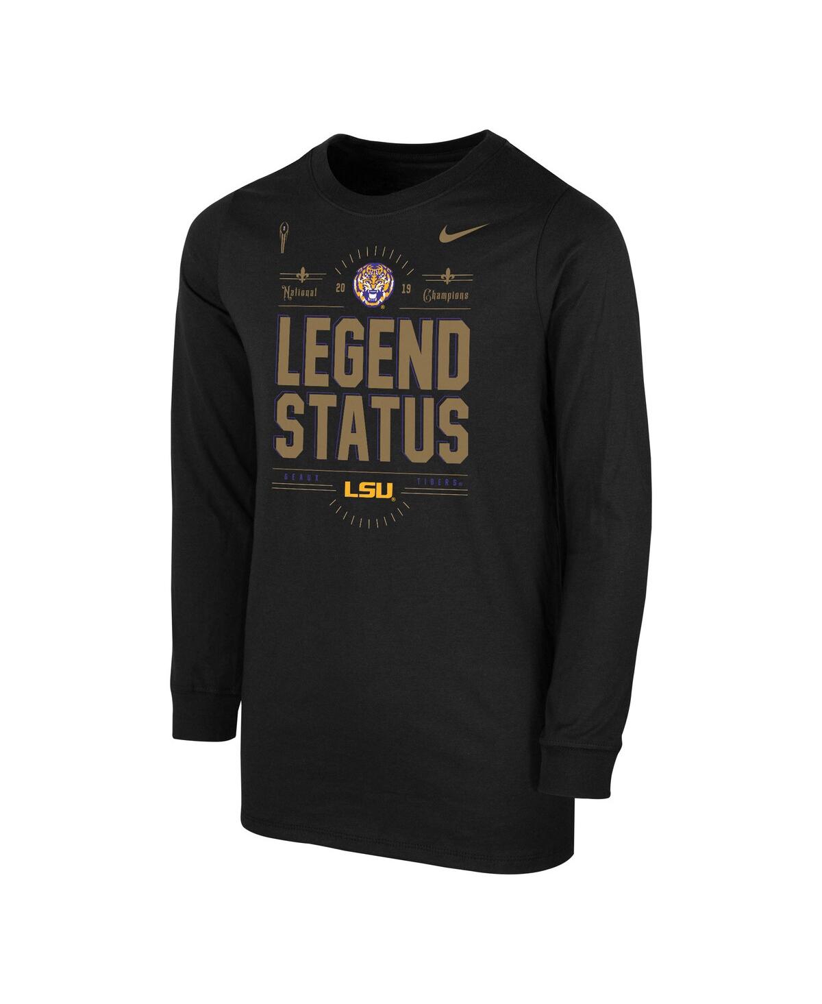 Youth Boys Nike Black Lsu Tigers College Football Playoff 2019 National Champions Locker Room Long Sleeve T-shirt