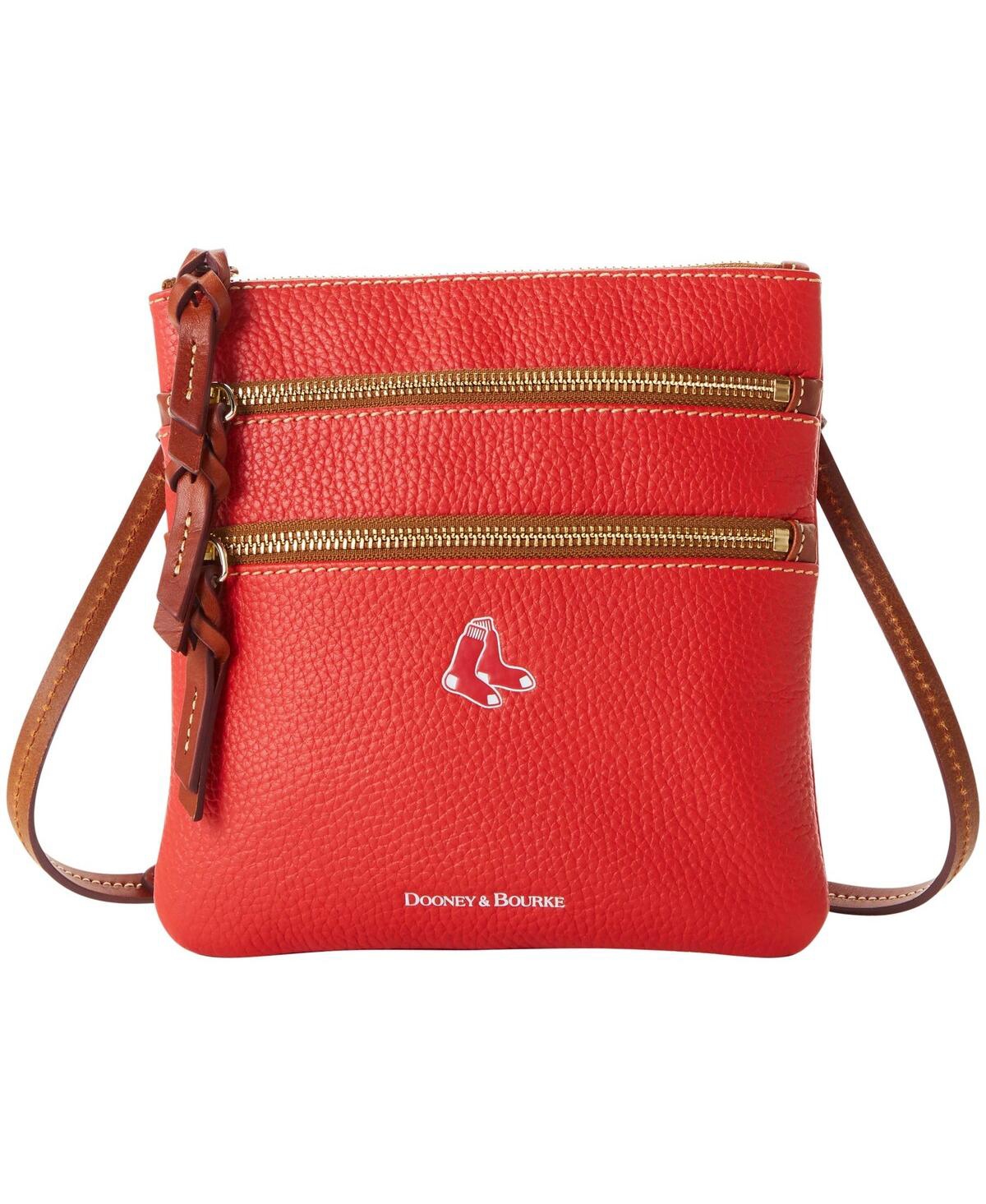 Women's Dooney & Bourke BostonSox Pebble Triple-Zip Core Crossbody Purse - Red