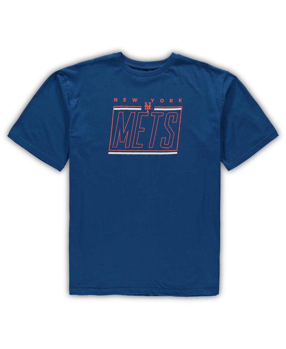 Concepts Sport Men's  Royal, Heathered Charcoal New York Mets Big And Tall T-shirt And Shorts Sleep S In Royal,heathered Charcoal