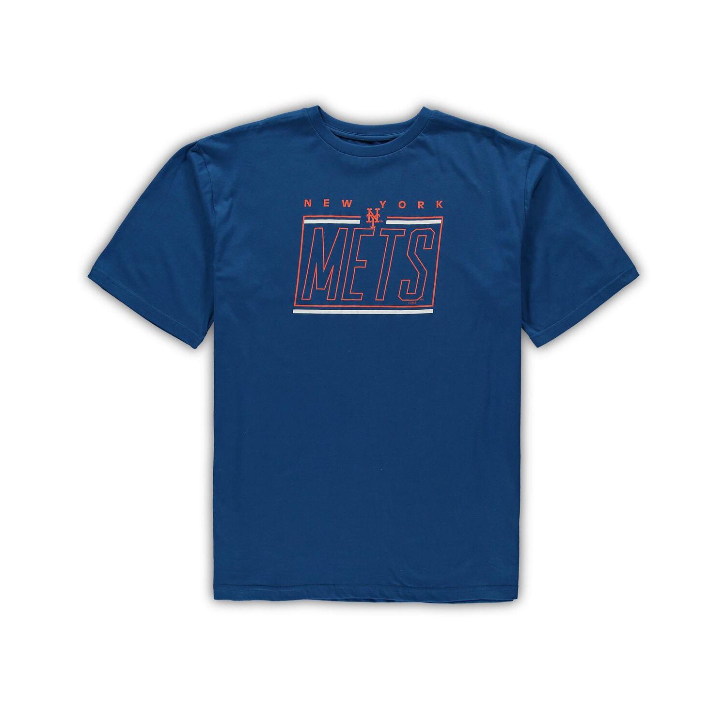Men's Royal, Heathered Charcoal New York Mets Big and Tall T-shirt and Shorts Sleep Set