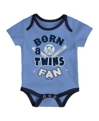 Unisex Infant Navy and Light Blue and Cream Minnesota Twins Future 1 3-Pack Bodysuit Set