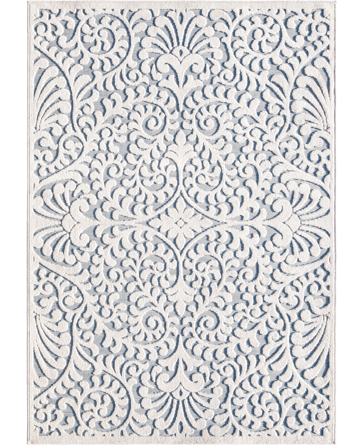 My Texas House Bluebonnets Floral 9' x 13' Area Rug - Ivory, Blue