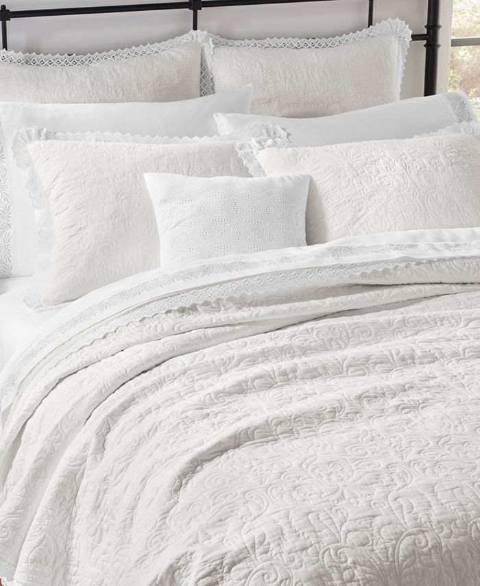 Laura Ashley Heirloom Crochet Quilt Set, Twin & Reviews Home Macy's