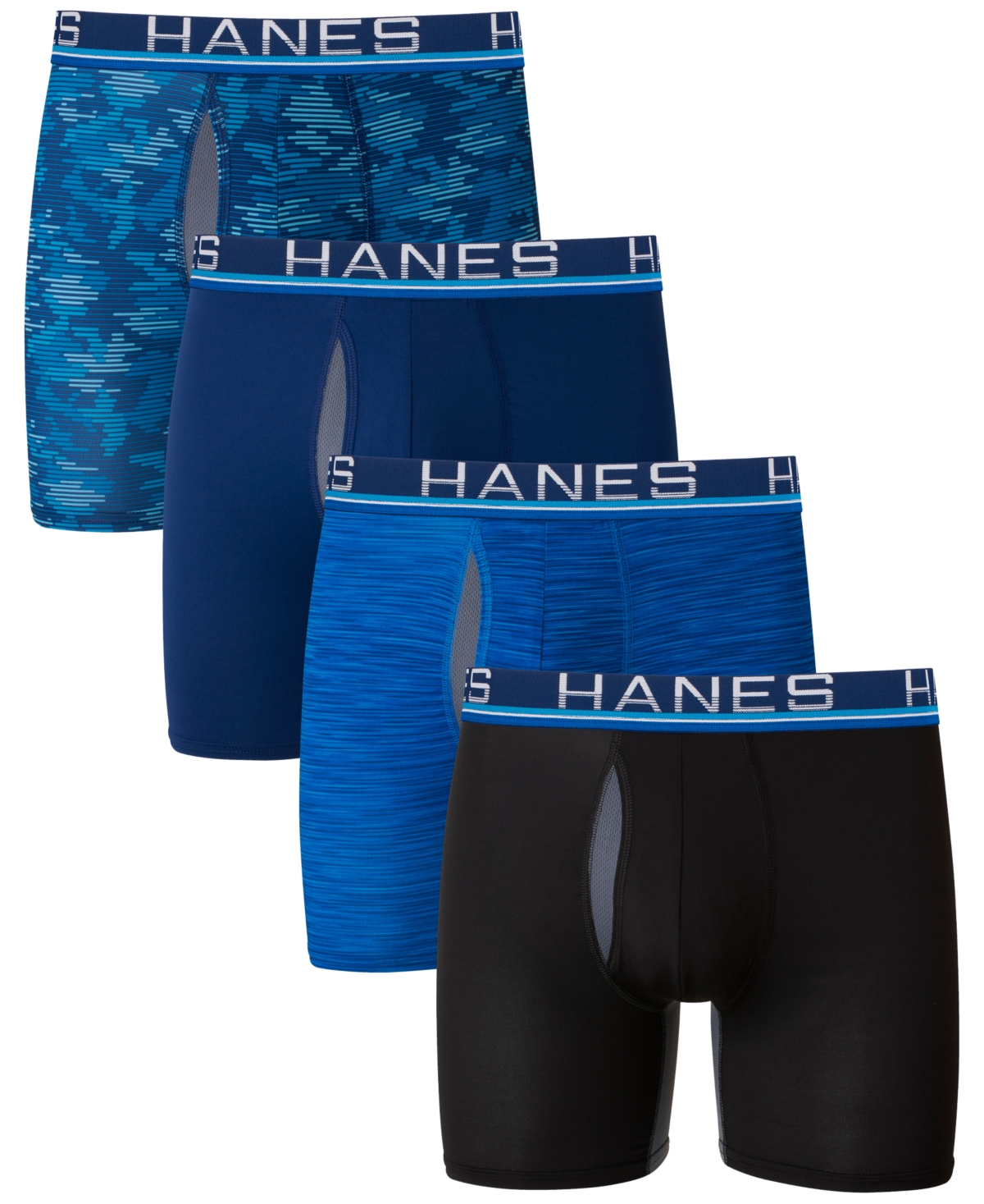Shop Hanes Men's Ultimate 4pk. Sport Boxer Briefs In Blue