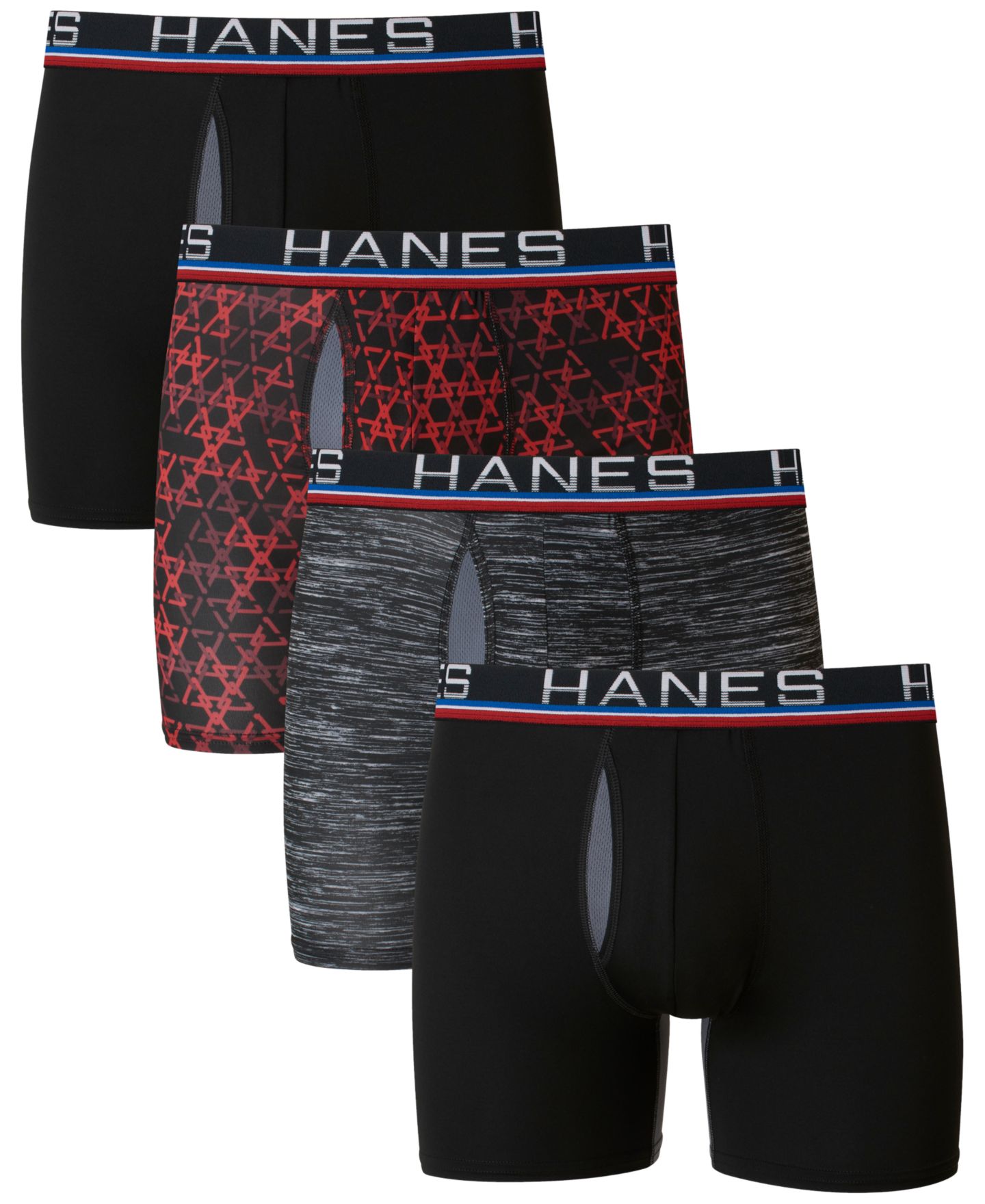 Трусы-боксеры Sport для мужчин, 4 шт. — Hanes, цвет: Разноцветный — фото 1