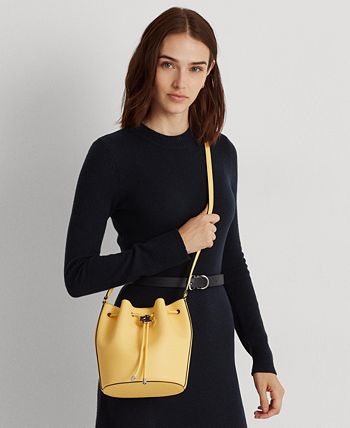 Lauren Ralph Lauren Andie Medium Leather Drawstring Bag & Reviews - Handbags  & Accessories - Macy's