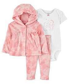 Baby Girls 3-Piece Tie-Dye Outfit Set