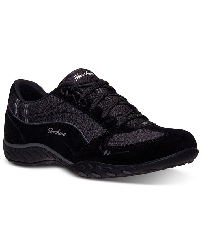 Skechers Relaxed Fit Breathe Easy Just Relax Memory Foam Casual Sneakers from Finish Line - Macy's