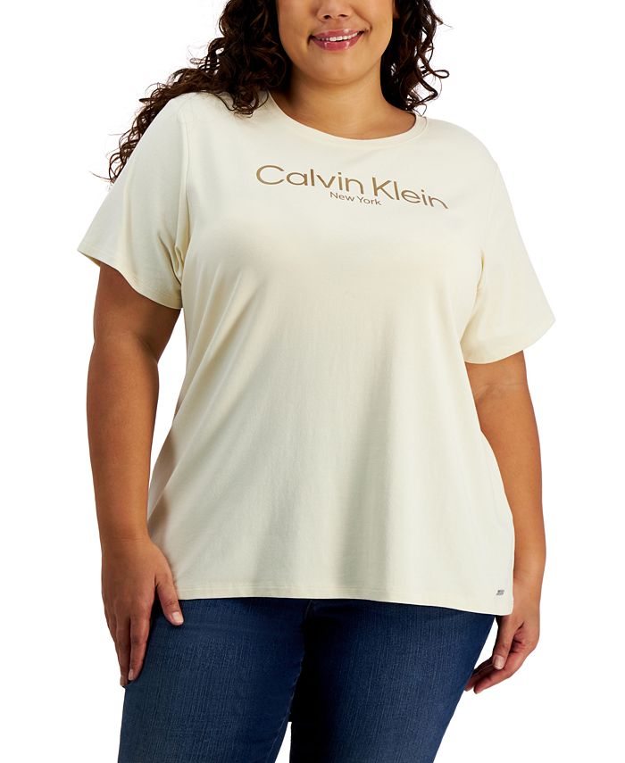 Calvin Klein Plus Size Graphic T-Shirt & Reviews - Tops - Plus Sizes -  Macy's