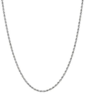 Macy's - Glitter Rope Link 20" Chain Necklace in 10k White Gold