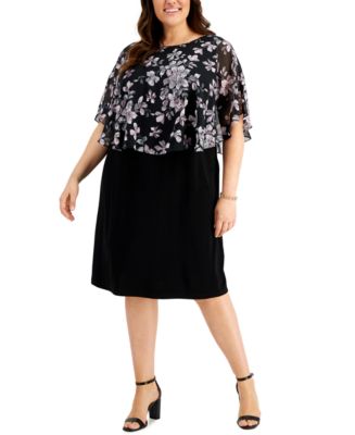 Connected Plus Size Popover Sheath Dress - Macy's