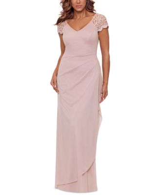 Xscape Lace Cap Sleeve Dress