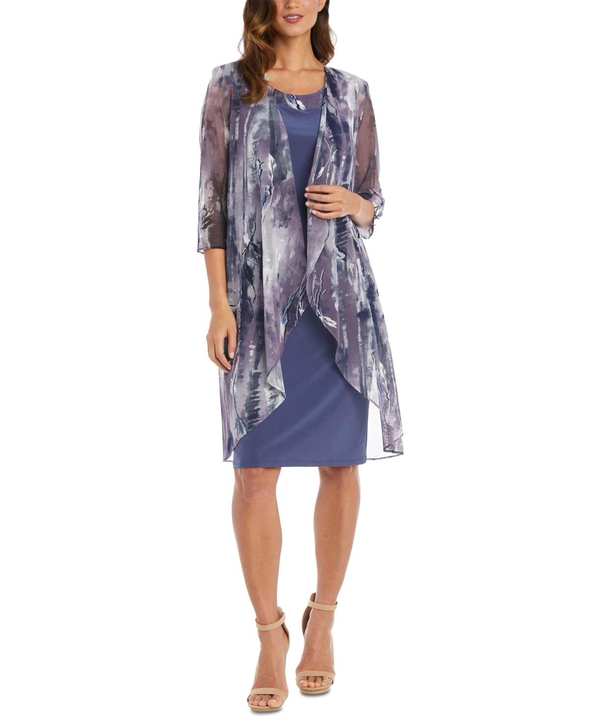 R & M Richards Petite Cascade Jacket & Dress In Orchid ModeSens