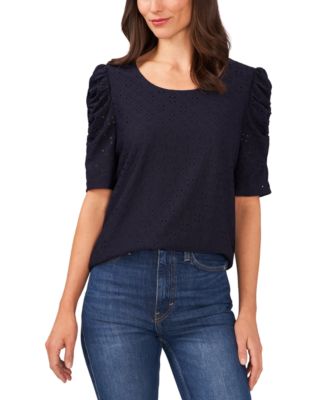 CeCe Women's Eyelet-Embroidered Top 