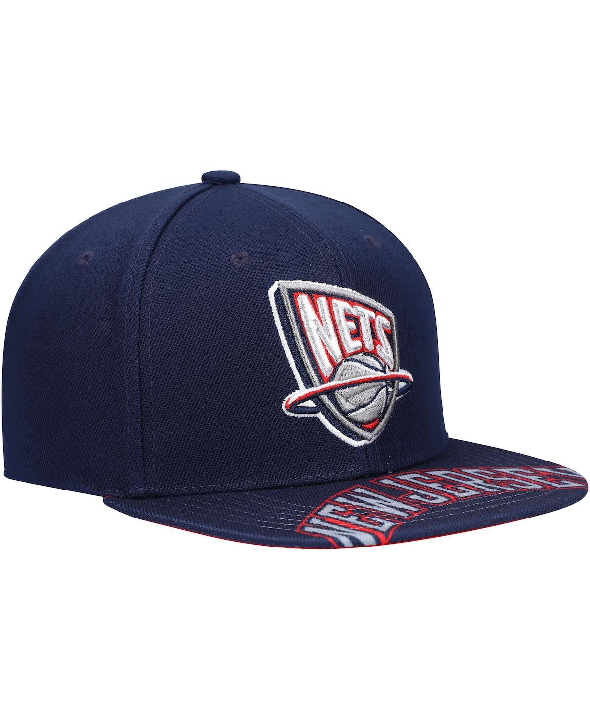 Men's Mitchell & NessNew Jersey Nets Hardwood Classics Swingman Pop Snapback Hat - Blue