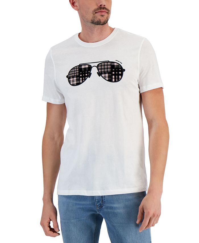 Michael Kors Men's Patchwork Aviator-Print T-Shirt & Reviews - T-Shirts ...
