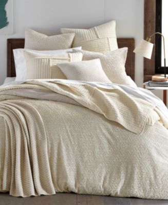 Oake Clipped Hexagon Comforter, Full/Queen, Created for Macy's - Macy's