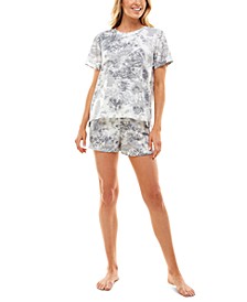 Butter Knit Printed T-Shirt & Shorts Pajama Set