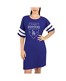 Los Angeles Dodgers Women's Tri-Blend Short Sleeve T-shirt Dress - Royal