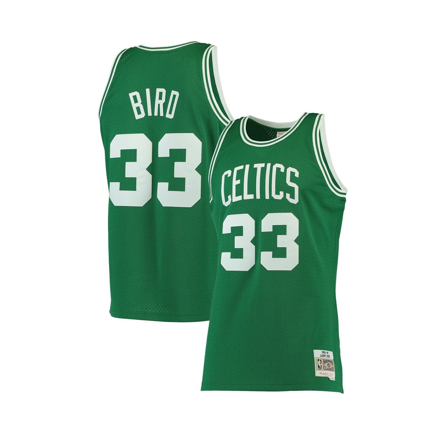 Men's Larry Bird Kelly Green Boston Celtics Big and Tall Hardwood Classics Jersey