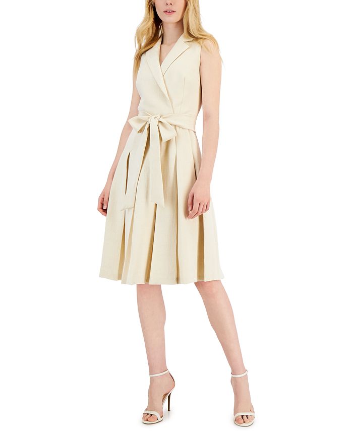 Anne klein notch collar wrap dress clearance