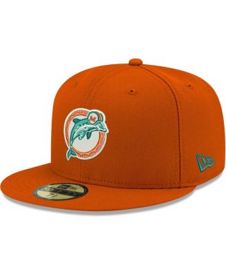 Men's Orange Miami Dolphins Omaha Throwback 59FIFTY Fitted Hat