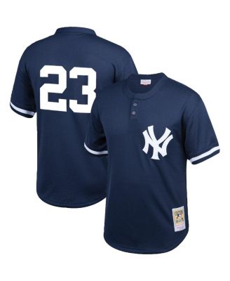 Men's Don Mattingly Navy New York Yankees Cooperstown Collection Big and Tall Mesh Batting Practice Jersey