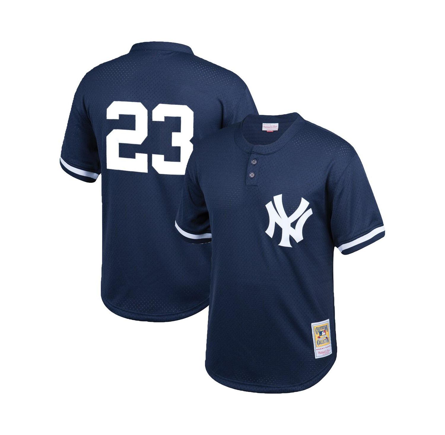 Men's Don Mattingly Navy New York Yankees Cooperstown Collection Big and Tall Mesh Batting Practice Jersey
