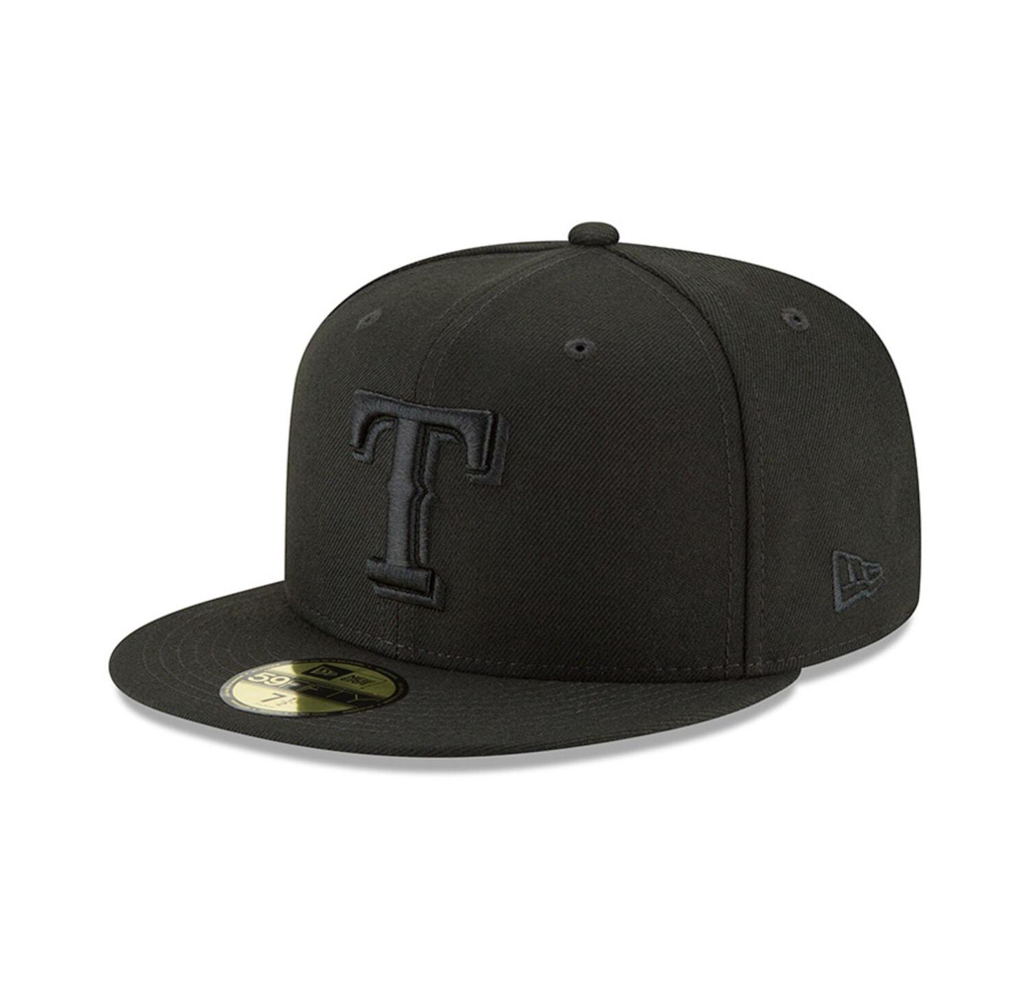 Men's Black Texas Rangers Primary Logo Basic 59FIFTY Fitted Hat