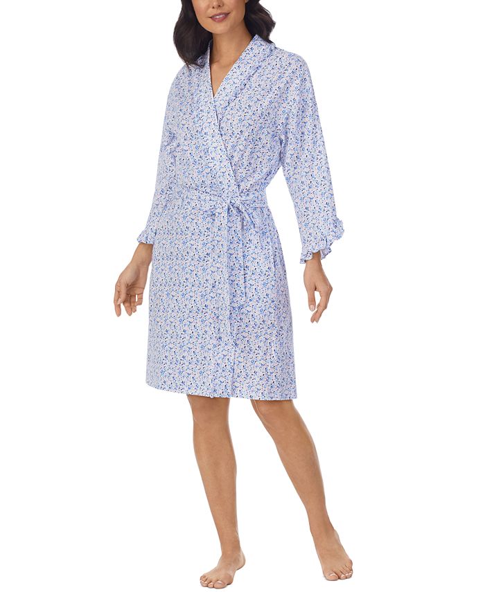 Eileen West Women s Ruffle Trim Cotton Robe Macy s