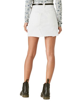 Lucky Brand - High Rise Cutoff Jean Skirt