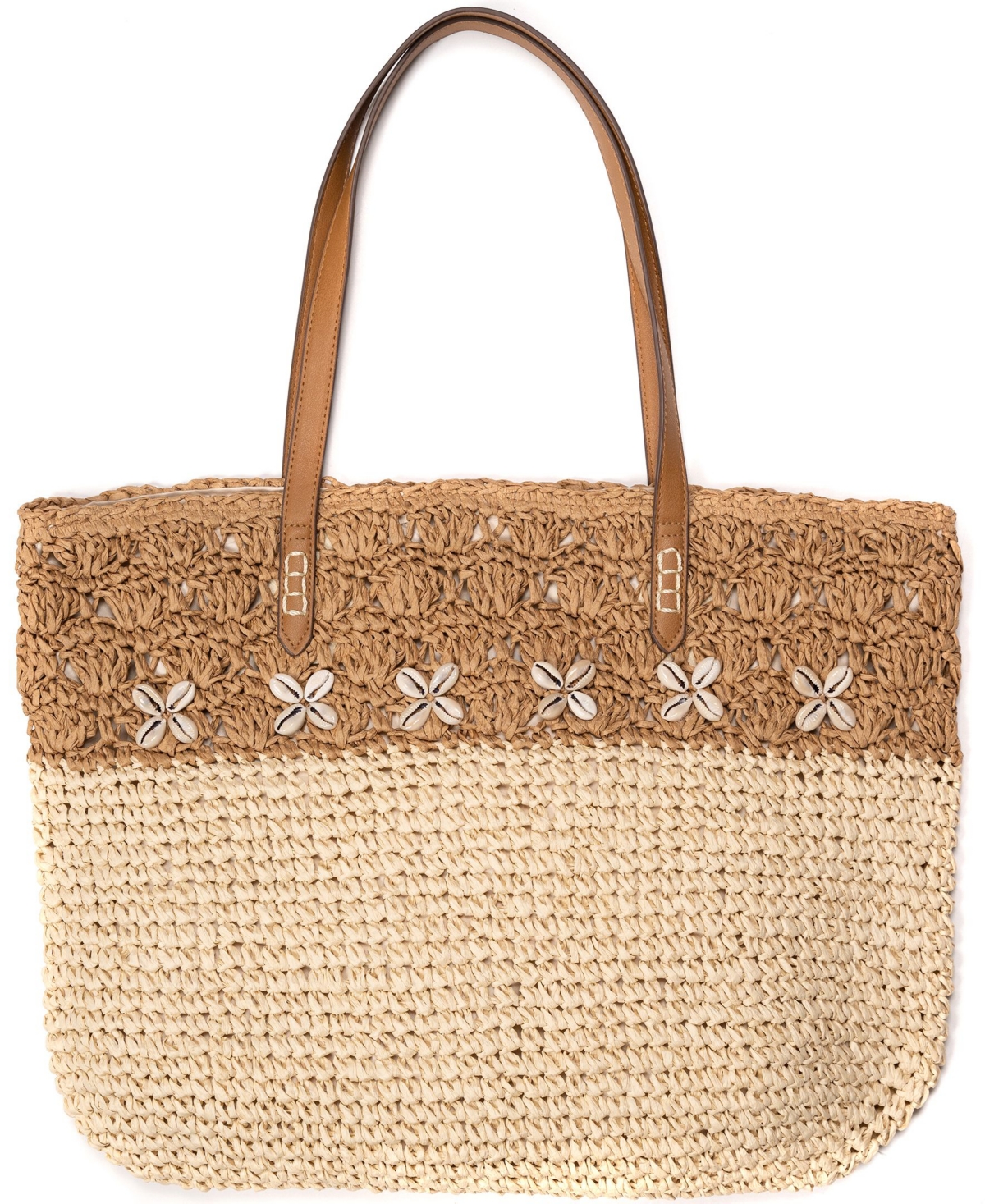 Inc International Concepts Straw Tote, Created For Macy's In Brown