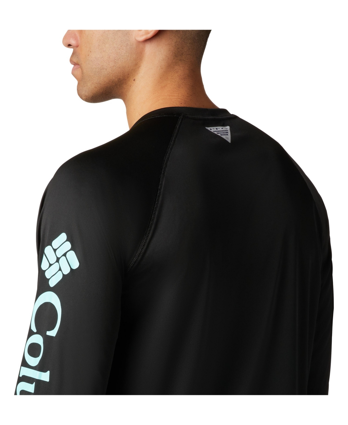 Shop Columbia Pfg Men's Terminal Tackle Upf 50 Quick Dry Shirt In Black,gulf Stream Logo
