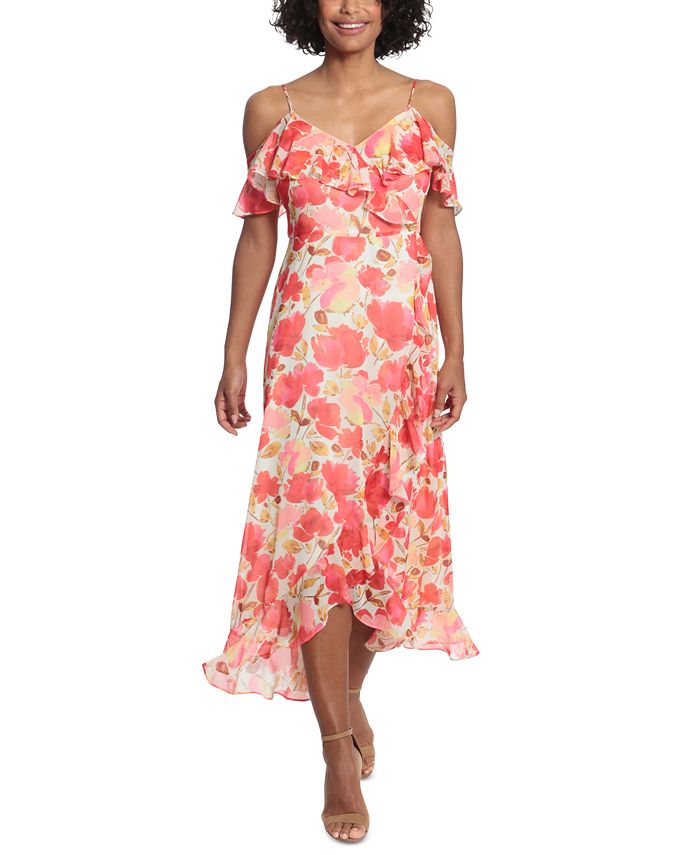 Calvin klein cold clearance shoulder maxi dress