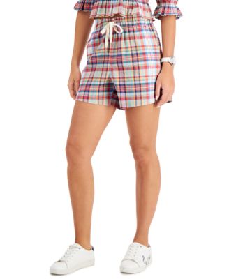 tommy hilfiger plaid shorts