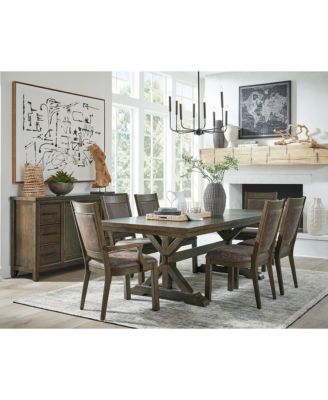 Drew & Jonathan Home - Drew & Jonathan Denman Dining 7-Pc Set ( Trestle Table + 4 Side Chairs+ 2 Arm Chairs)