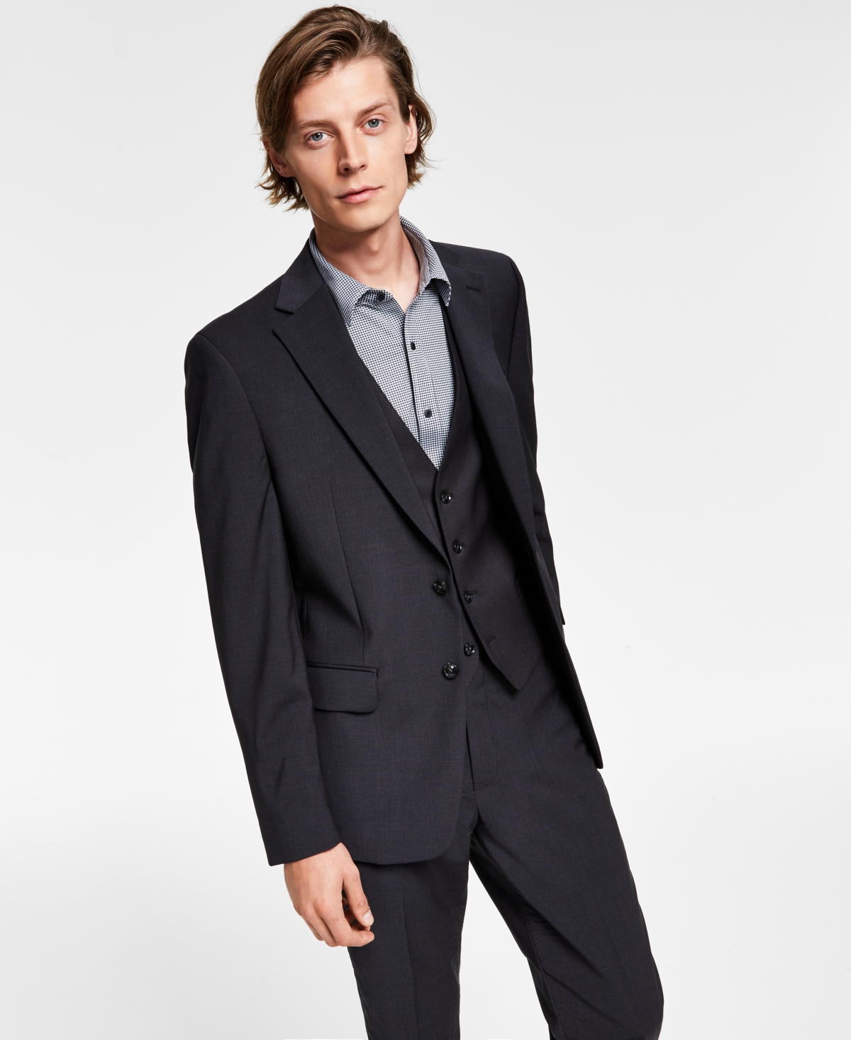 Calvin Klein Men's Infinite Stretch Solid Slim-Fit Suit Jacket