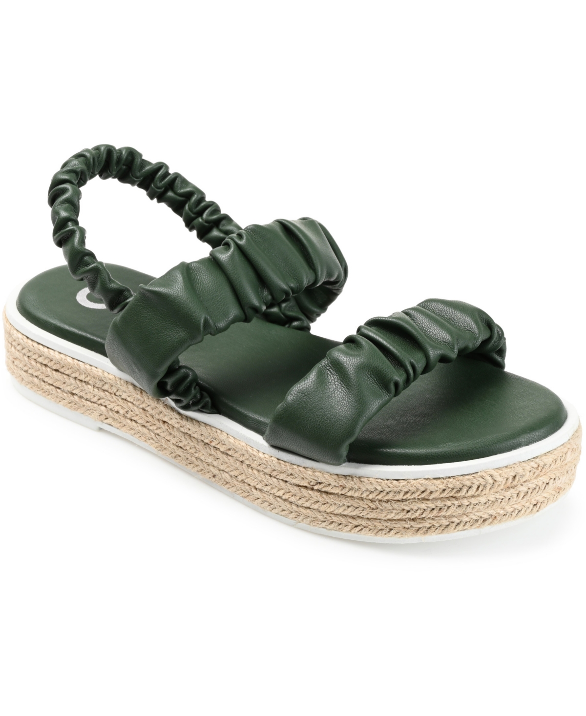Journee Collection Women's Knowles Platform Espadrille Sandals In Olive