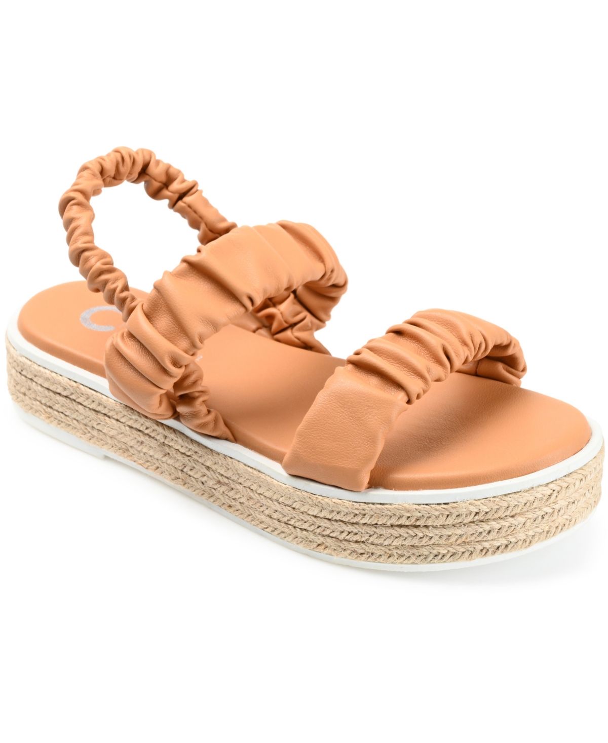 Journee Collection Womens Knowles Heeled Sandals In Mocha