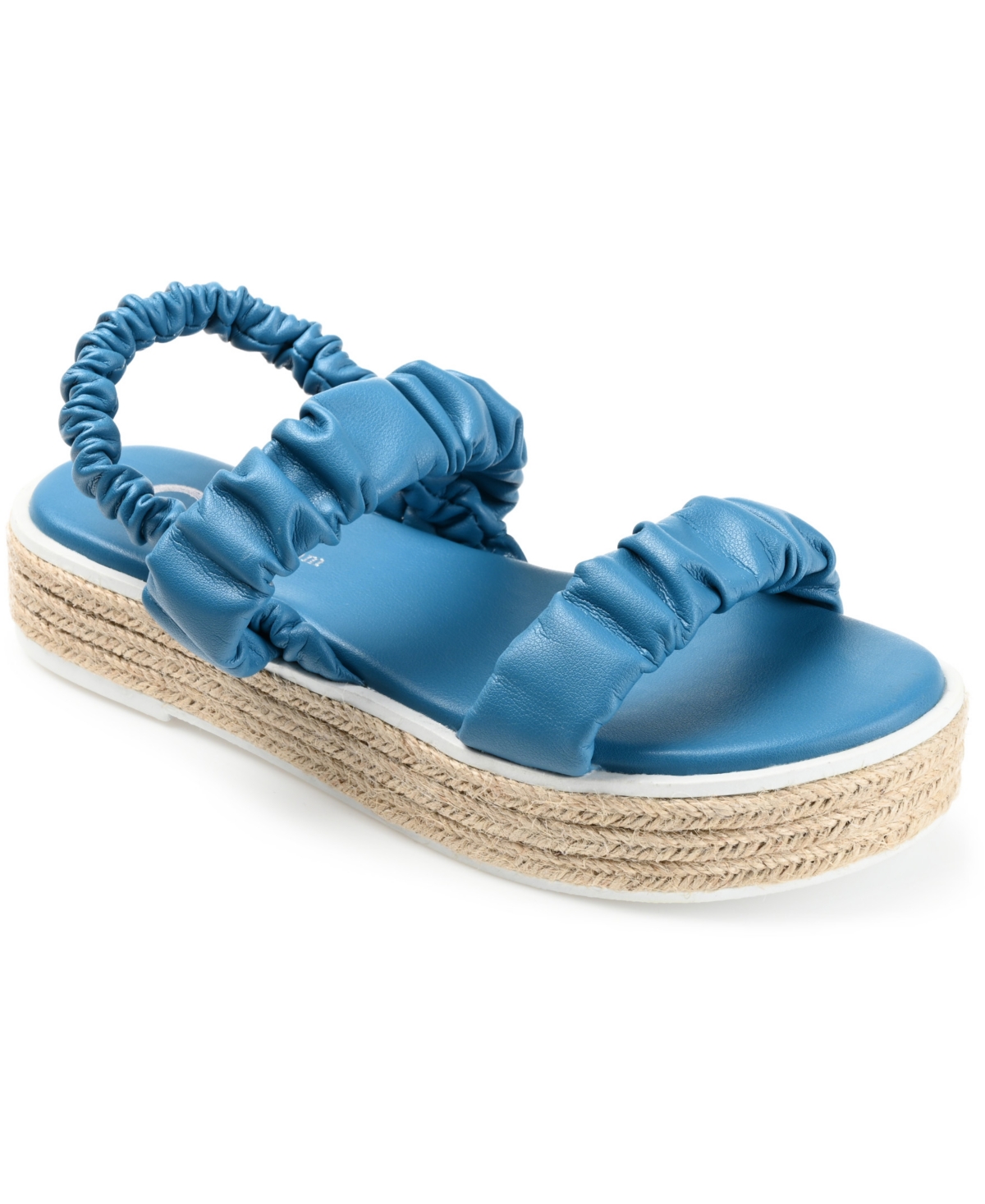 Journee Collection Womens Knowles Heeled Sandals In Blue