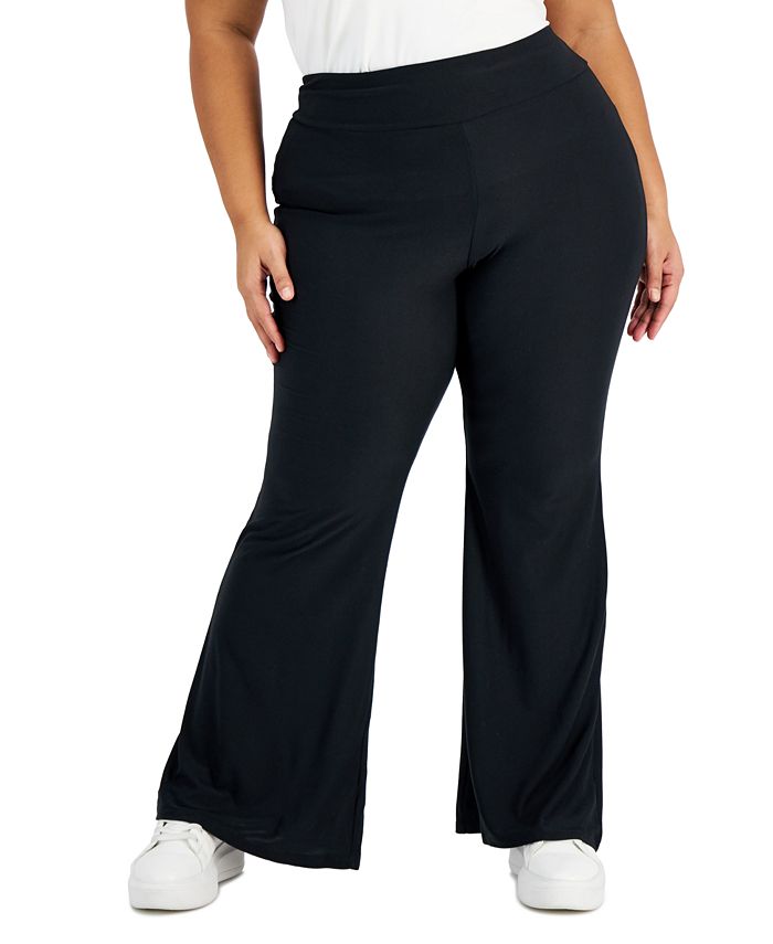 Derek Heart Trendy Plus Size Pull-On Flare Pants - Macy's