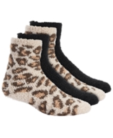 Charter Club Women's 2-Pack Holiday Fuzzy Butter Socks - Leopard