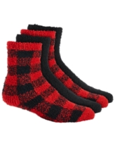 Charter Club Women's 2-Pack Holiday Fuzzy Butter Socks - Buffalo Check