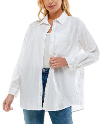 Ultra Flirt - Juniors' Cotton Poplin Shirt