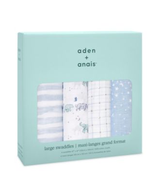 Baby Boys or Baby Girls Star Swaddle Blankets, Pack of 4